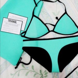 Blue triangl bikini
